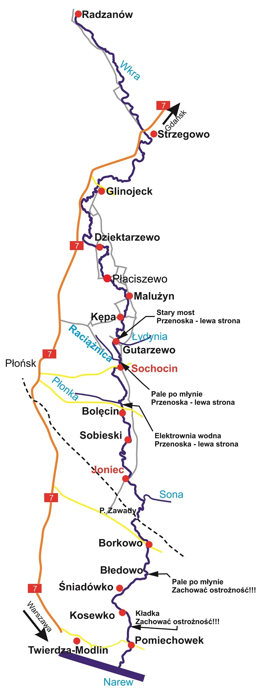 Autobus dla grup spływy Wkra Sochocin